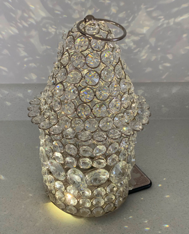 CRYSTAL LANTERN - BLING - FANCY DECORATION in Home Décor & Accents in Belleville