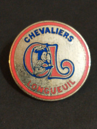 1985 QMJHL Longueuil Chevaliers defunct team lapel pin