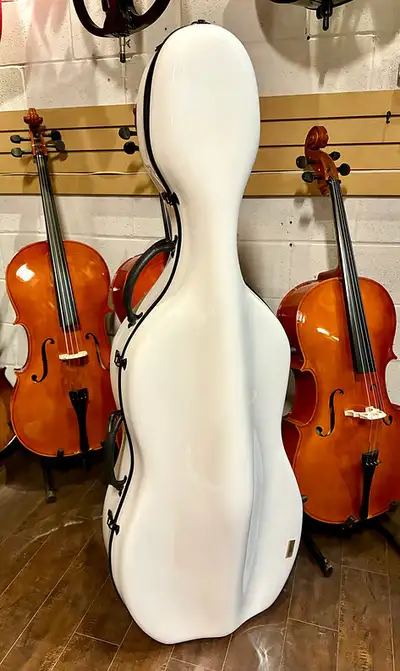 Cello Case Fiber Glass 4/4 White full size light weight, View more