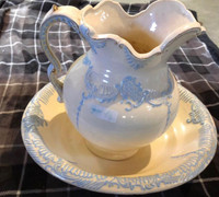 Antique pitcher and bowl 
