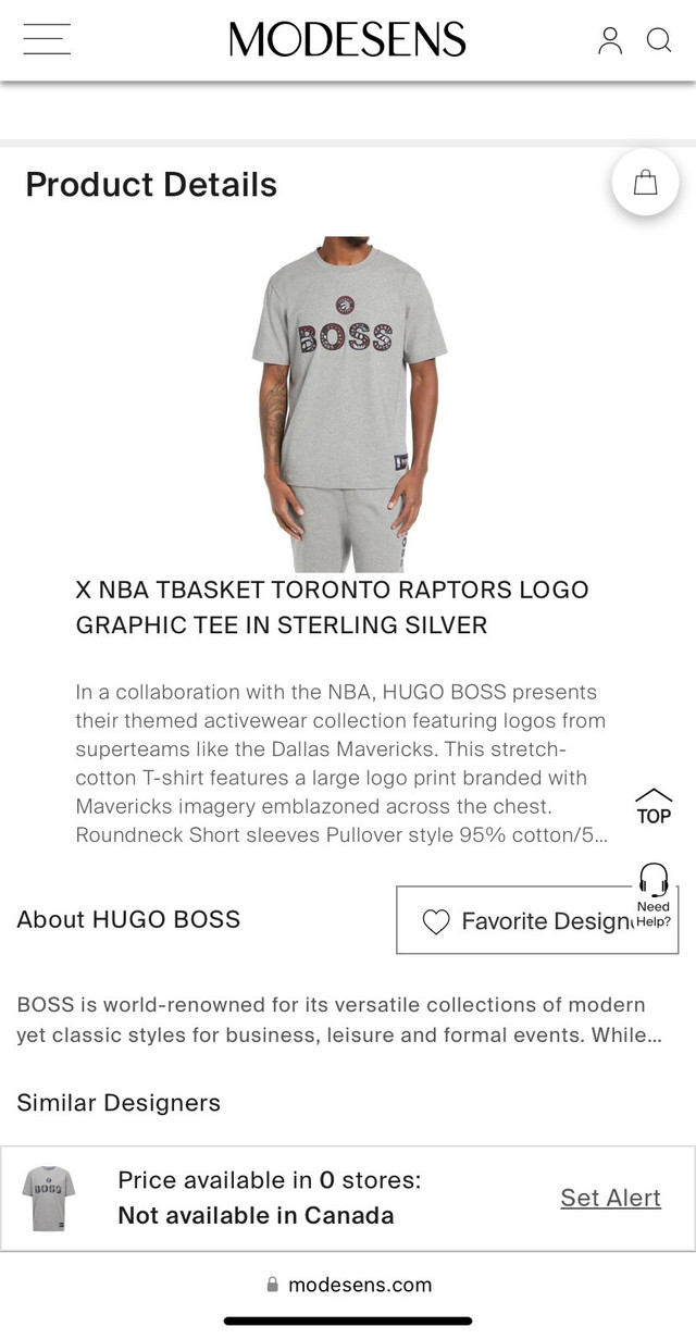 BNWT BRAND NEW NBA Toronto Raptors Hugo Boss Shirt in Men's in St. Catharines - Image 3
