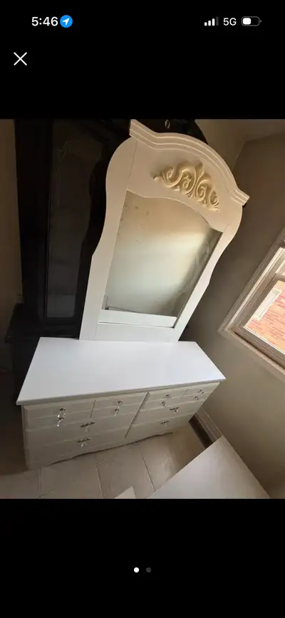 White Dresser with Mirror, View more
