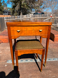 Antique Sewing Cabinet with Matching Stool