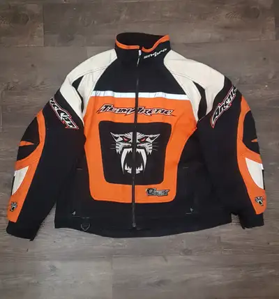 ARCTIC CAT SNO PRO Snowmobile 3 in 1 Jacket Removable line that could be worn in its own Amazing Jac...