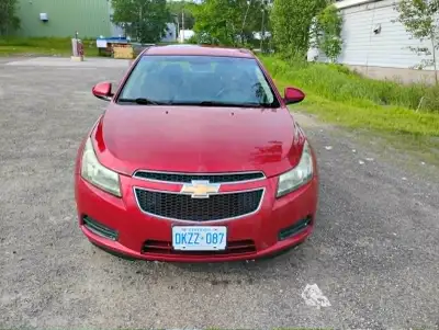 2012 Chev Cruze good condition, A/C blows ice cold, everything power, automatic, great on gas. CALL...