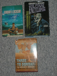 3 hard cover Gordon Dickson books from the Dorsai series