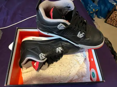Jordan bred 4 size 8-8.5, View more