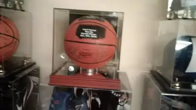 Ltd Ed NBA Raptors Signed Basketball -Christie Rog + Bobblehead, View more