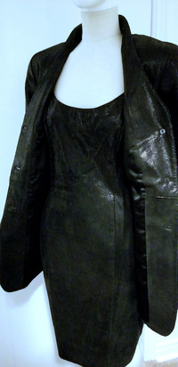 Leather Dress & Jacket Danier Black Textured Never Worn Size S