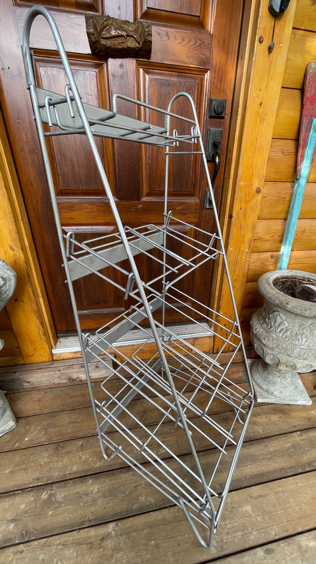 Vintage Metal Rack for Cases of Pop in Arts & Collectibles in Kamloops