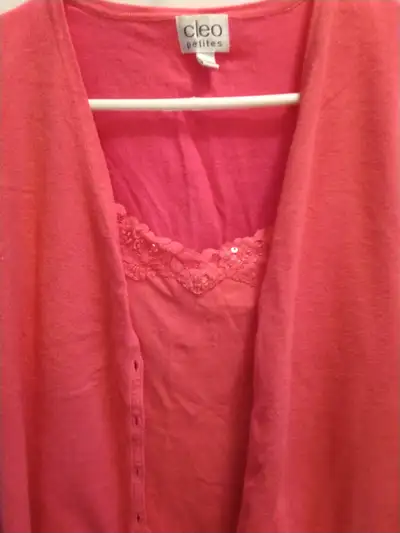 Cardigan w/ matching Tank, Sz L, Cleo Petites, View more