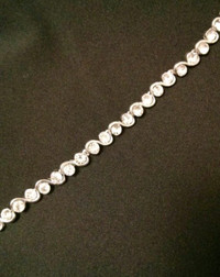 @ silver plated cubic zirconia tennis bracelet