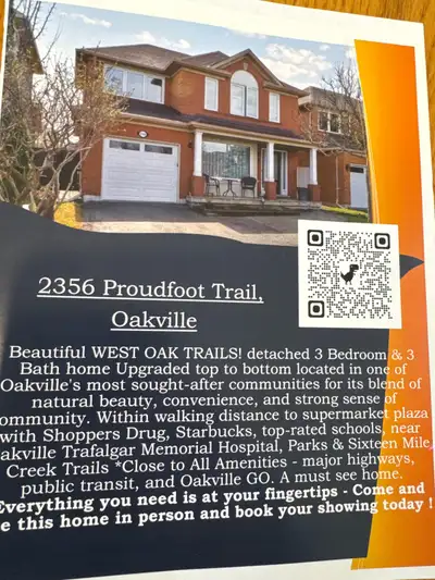 Amazing home in westoak trails Oakville 3 bedrooms 2.5 bathrooms Finished basement Many upgrades htt...