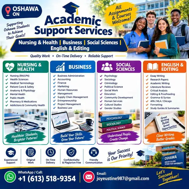 Nursing & Health | Business | Social Sciences | English & Edit