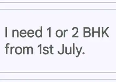 I need 1BHK house.