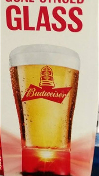 Budweiser goal light glass