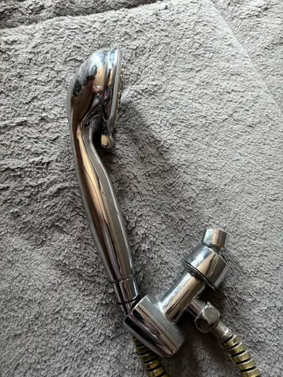 Pewter silver shower head, View more