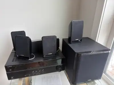 Yamaha receiver and speakers, View more