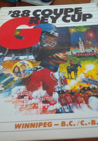 1988 Grey Cup Program/Magazine, Winnipeg - B.C.