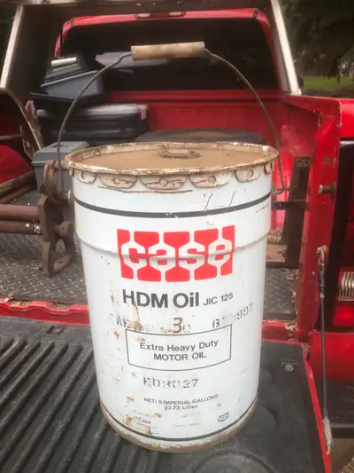 Vintage J.I.Case Advertising Oil Can Pail, View more