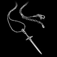 NEW Etah Love Goth "Double Edged" Sword Sterling Silver Necklace