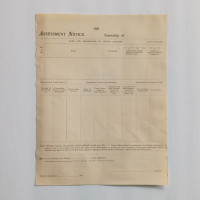 Antique Blank Assessment of Land and Buildings Document
