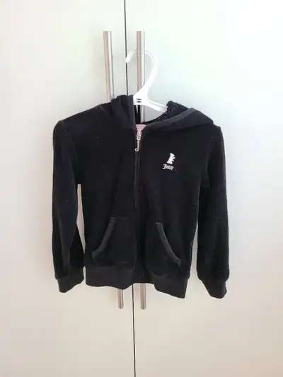 Girls Black Juicy Zip Up Hoodie - Size 5 (Kids), View more