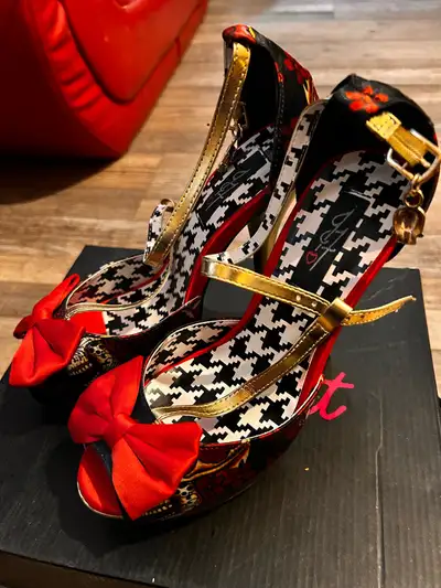Red and gold IRON FIST High heels, View more