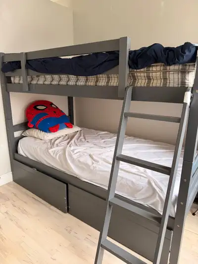 bunk bed with drawers or 2 single beds , View more