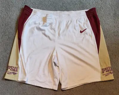 NIKE GAME WORN FSU FLORIDA STATE SEMINOLES BASKETBALL SHORTS #44, View more