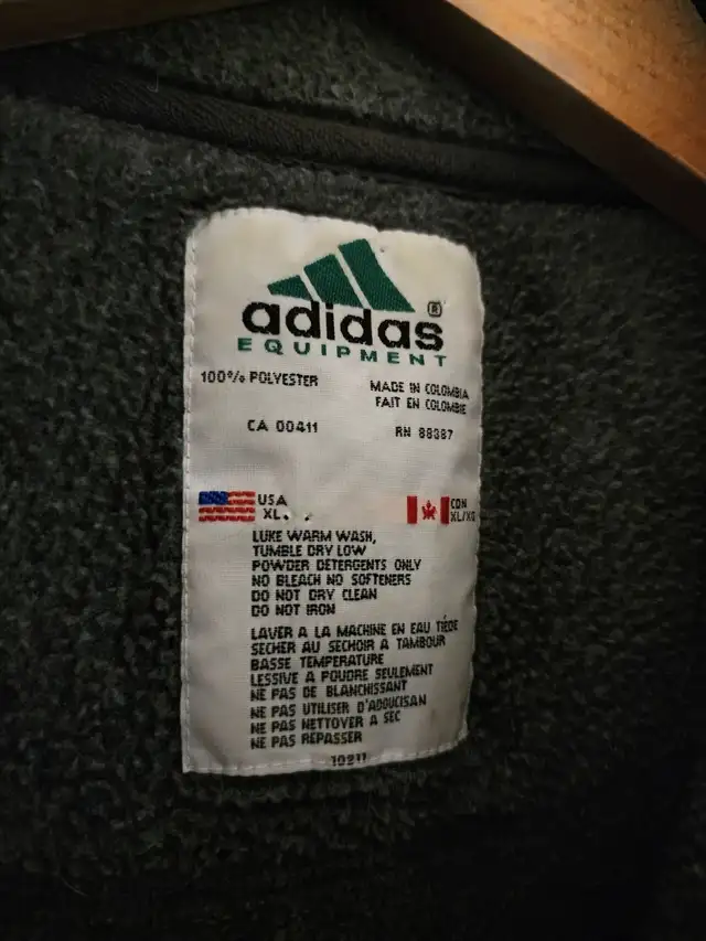 Vintage x 90s Adidas EQT Fleece Polartec Quarter Zip Pullov in Men's in City of Toronto - Image 11