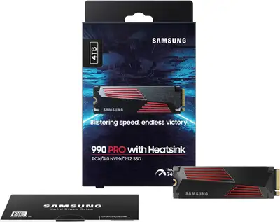 Brand New SAMSUNG 990 PRO w/Heatsink SSD 4TB NVMe, View more