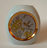 VTG Chokin Hummingbird Daffodil Vase