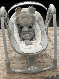 Baby Ingenuity ConvertMe Swing-2-Seat - plug in -foldable