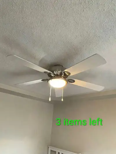 52" Ceiling Fan with Light - 5-Blade - Excellent Condition, View more
