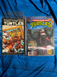 TMNT comic and TMNT Movie magazine signed by Kevin Eastman