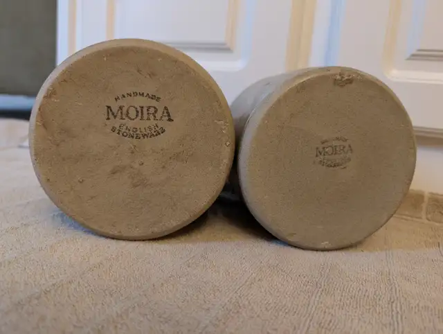PAIR "MOIRA" HANDMADE STONEWARE CROCKS64141844934145124