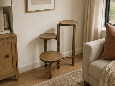 Rustic 3 Tier Plant Stand - Solidwood, Handcrafted, Rustic, View more