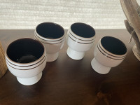 Stackable Denby Sahara Wine Water Goblet Cups