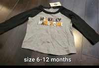 Boys size 6-12 months Halloween long sleeve shirt (new with tag)