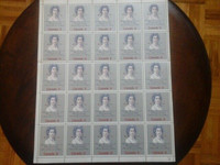 1973 Sheet of 8 Cent Stamps of the Royal Visit