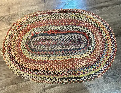 Vintage Braided Oval Rug 1950’s, View more