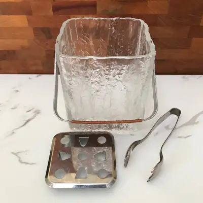 Vintage Hoya Ice Cube Ice Bucket with Stainless Steel Handle, View more