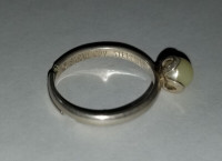 Vintage Sarah Coventry Sterling Silver & Faux Pearl Ring