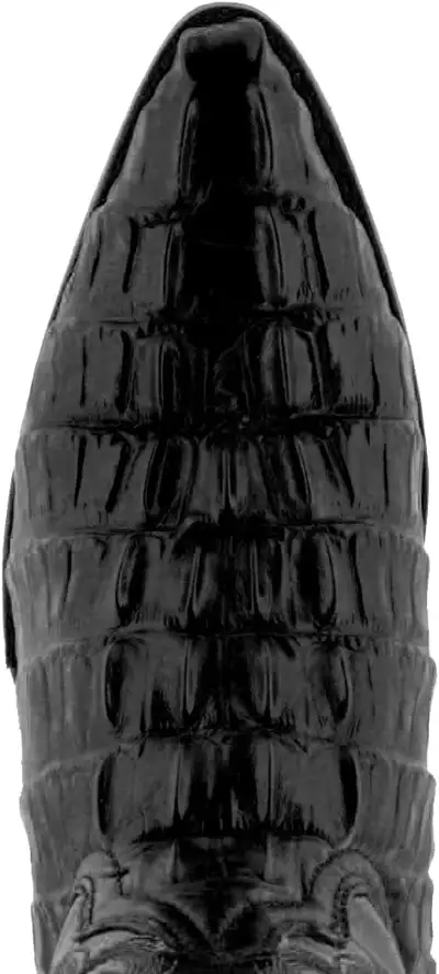 Mens Black Alligator Print Leather Cowboy Boots SIZE 8.5, View more