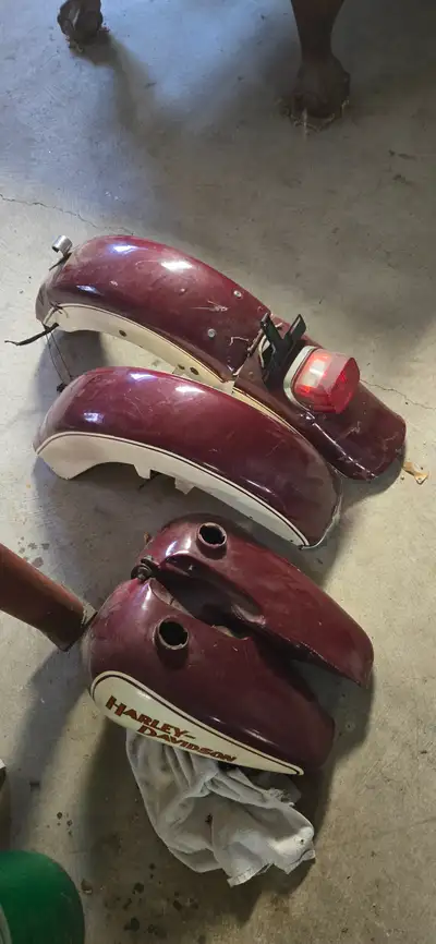 Shovel or pan gas tanks Plus sporty tank Can be stripped and repainted Got mots of other stuff also