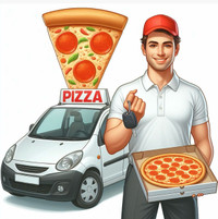 Pizza pizza delivery person 