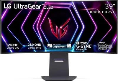 Moniteur OLED 39'' 39GS95QE-B Incurvé 3440x1440 240Hz G-Sync 21:9 UltraGear LG ------ VISITEZ NOTRE...
