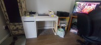 White desk and Computet Chair for sale