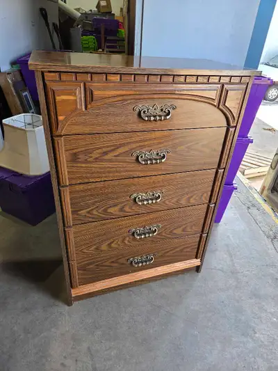Vintage Wood 5-Drawer Dresser, View more